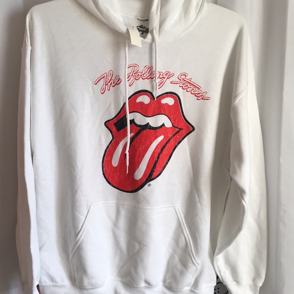 Rolling Stones Script Tongue logo pullover hoodie - Picture 4 of 9
